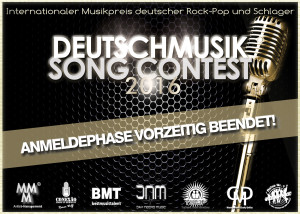 Deutschmusik Song Contest 2016 - Anmeldephase beendet