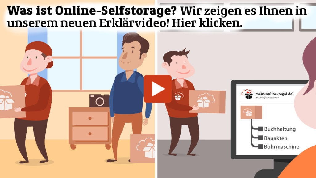 Bildausschnitt aus dem Erklärvideo über Online-Selfstorage