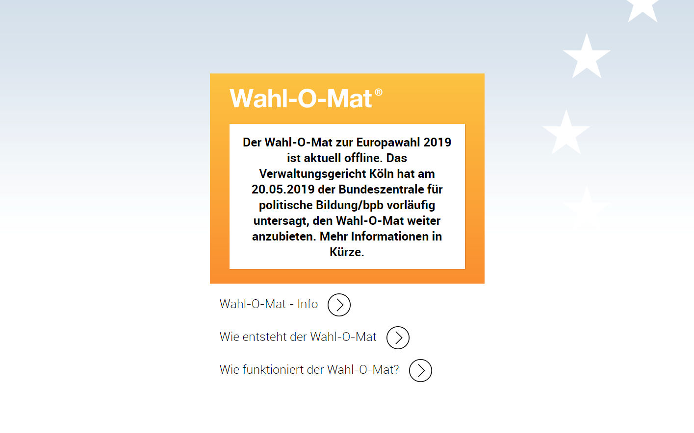 vor europawahl verboten grosse auswahl an automaten und gerichten